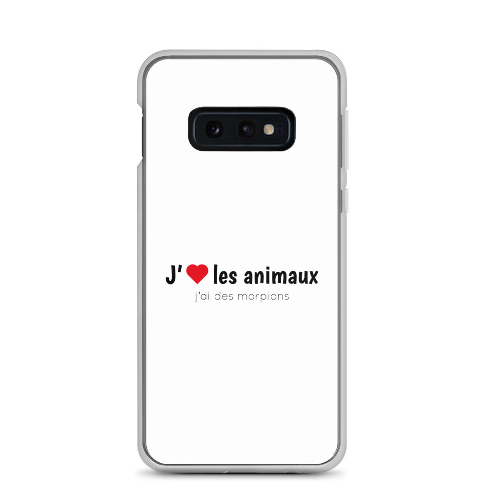 Coque Samsung J'aime les animaux j'ai des morpions Samsung Galaxy S10e - Sedurro