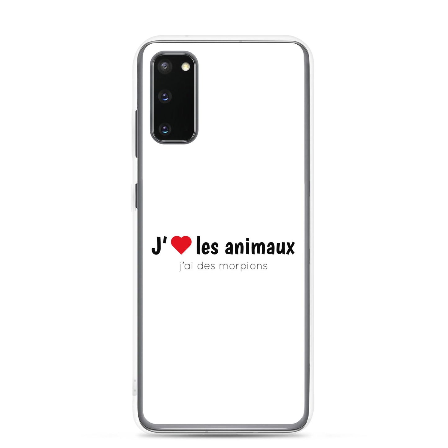 Coque Samsung J'aime les animaux j'ai des morpions Samsung Galaxy S20 - Sedurro