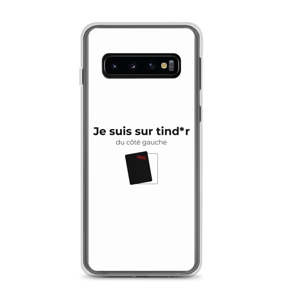 Coque Samsung Je suis sur tind*r du côté gauche - Sedurro