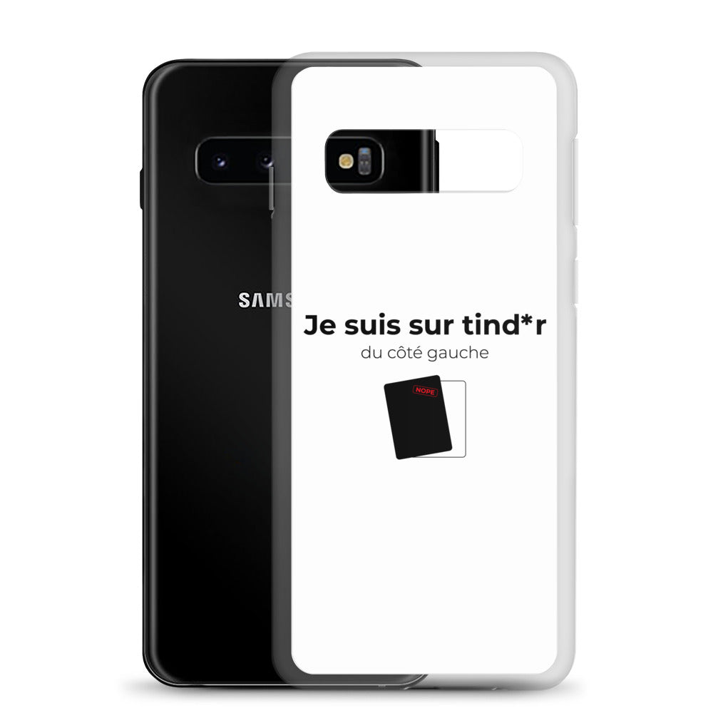 Coque Samsung Je suis sur tind*r du côté gauche - Sedurro