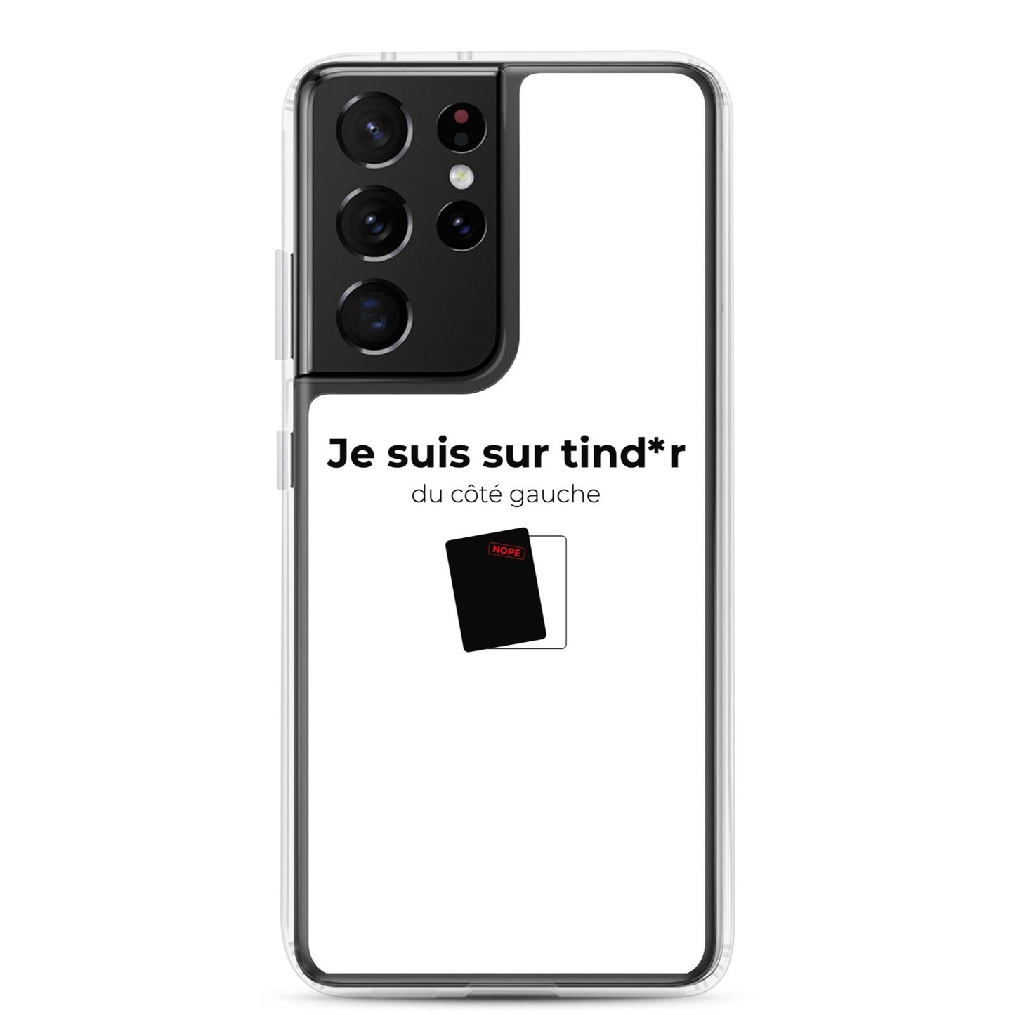 Coque Samsung Je suis sur tind*r du côté gauche - Sedurro