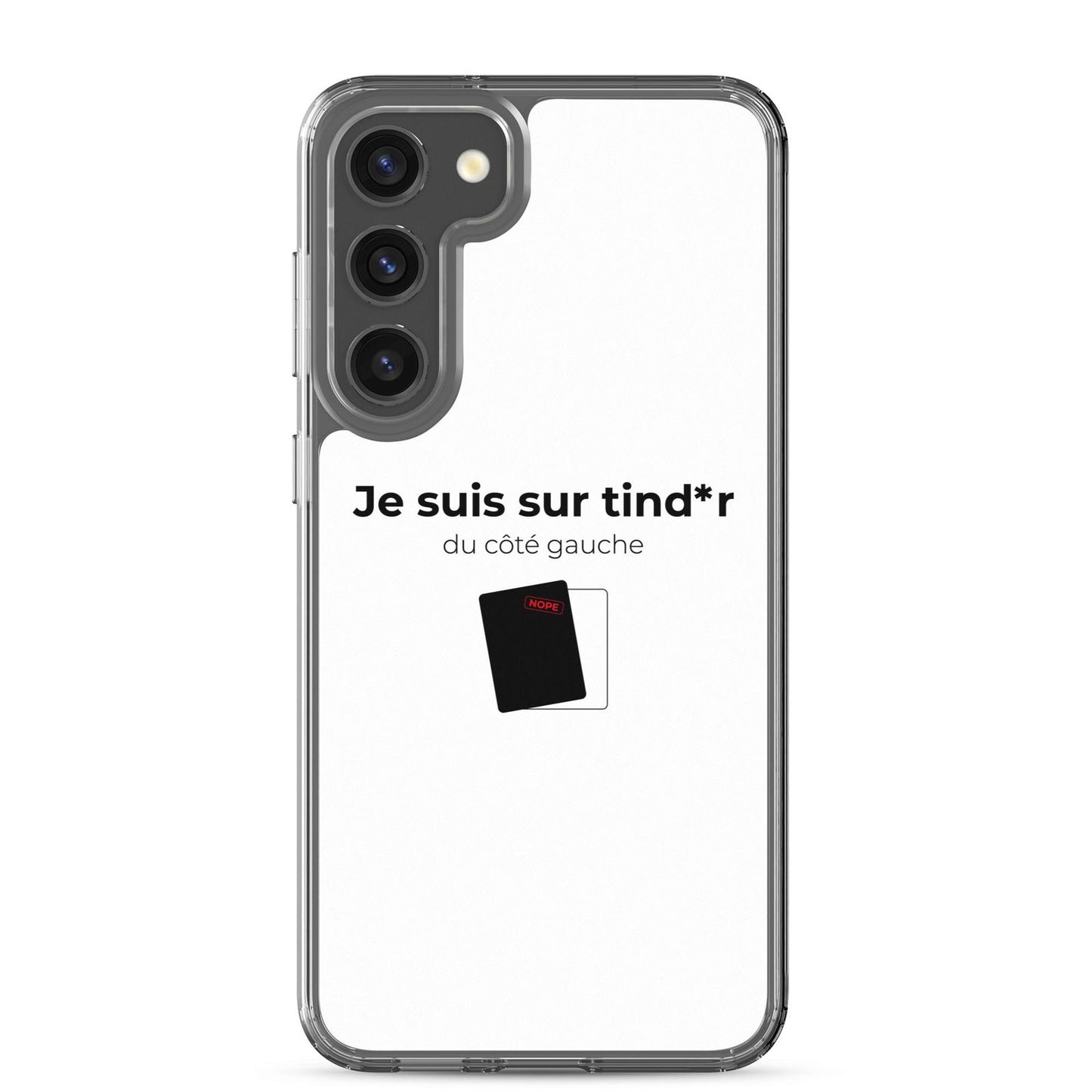 Coque Samsung Je suis sur tind*r du côté gauche - Sedurro