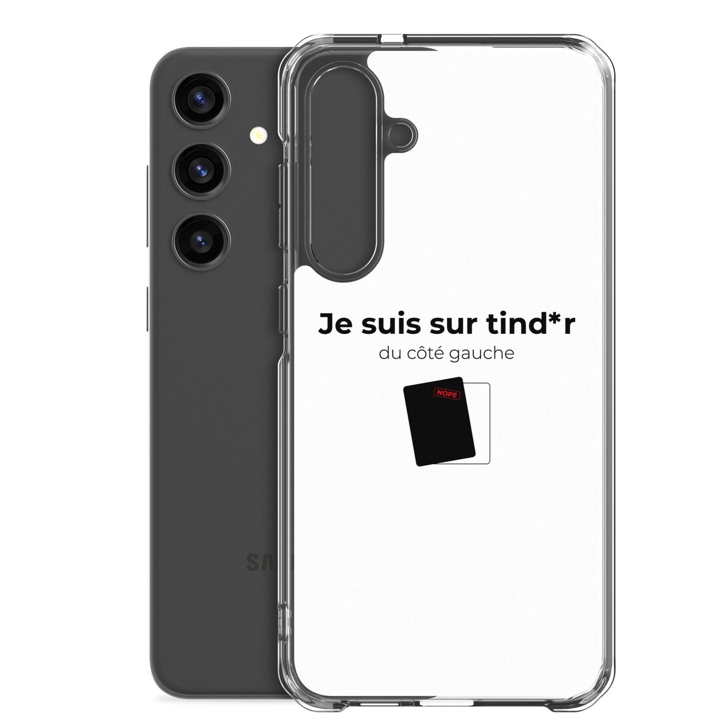 Coque Samsung Je suis sur tind*r du côté gauche - Sedurro