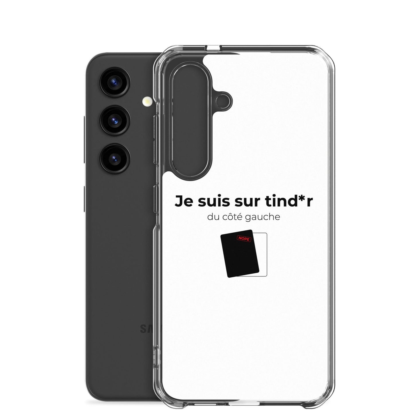 Coque Samsung Je suis sur tind*r du côté gauche - Sedurro