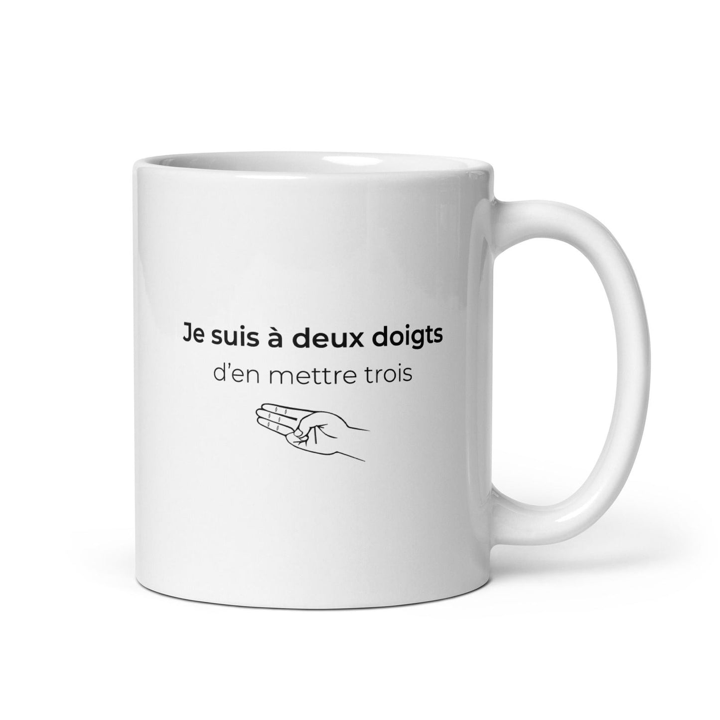 Mug Je suis à deux doigts d'en mettre trois - Sedurro