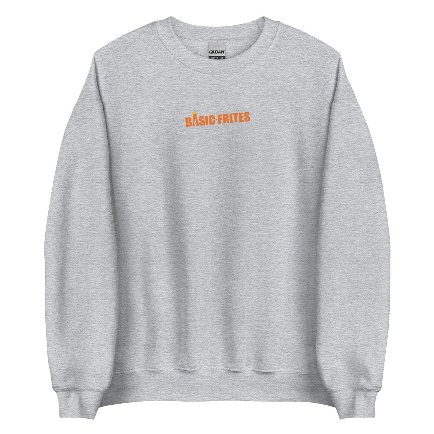 Sweat unisexe col rond Basic frites Gris Sport - Sedurro