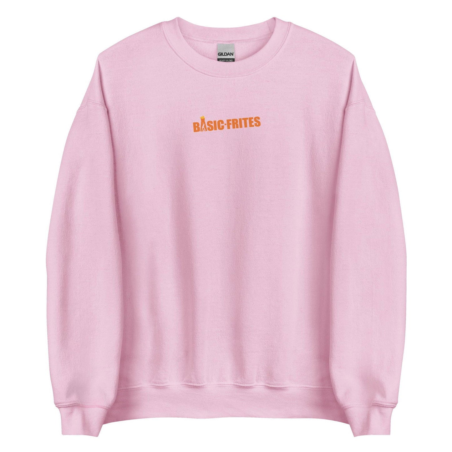 Sweat unisexe col rond Basic frites Rose Clair - Sedurro