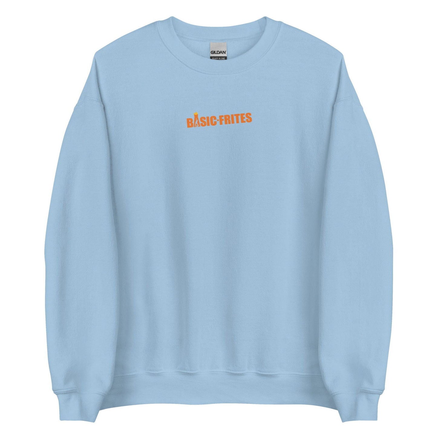 Sweat unisexe col rond Basic frites Bleu Clair - Sedurro