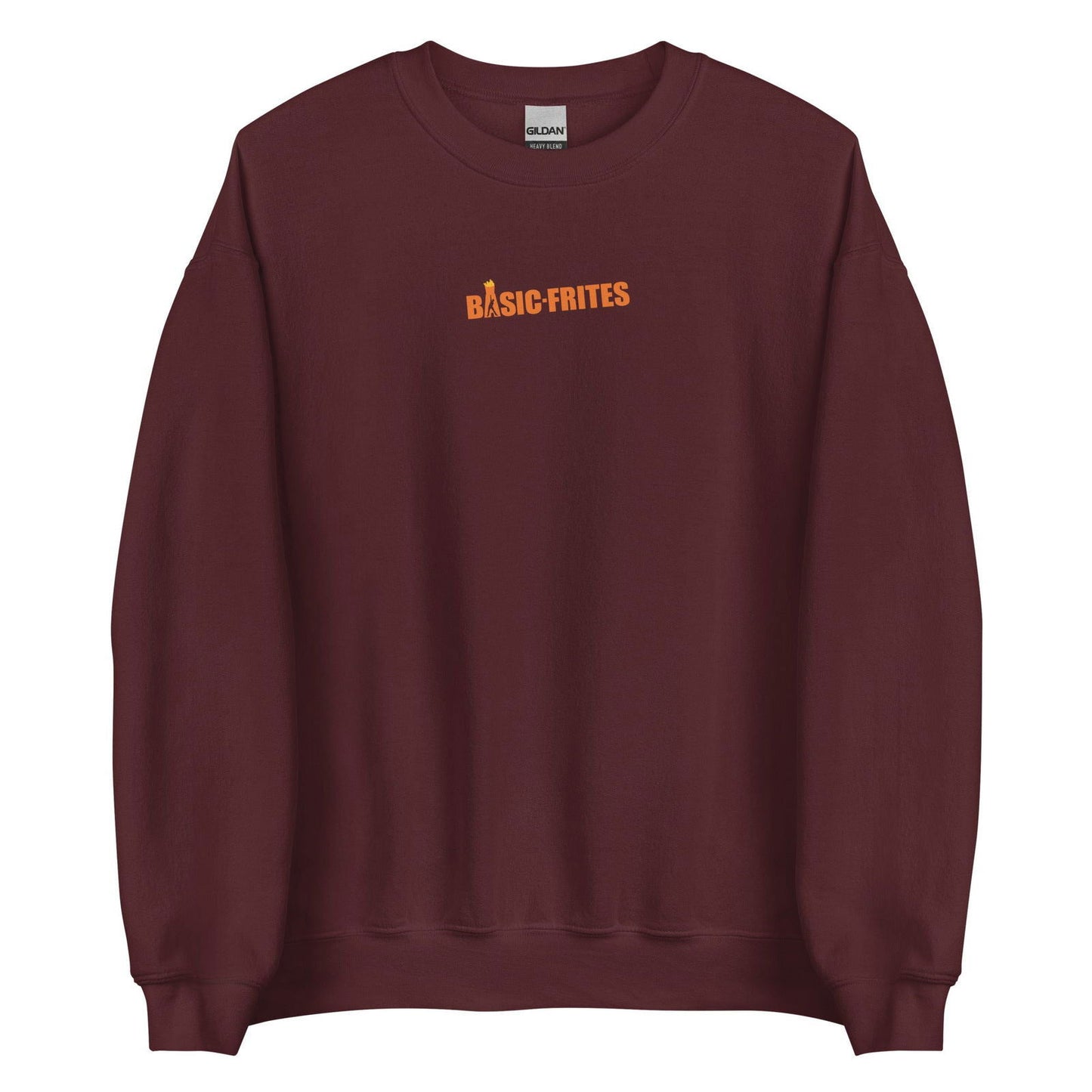 Sweat unisexe col rond Basic frites Bordeaux - Sedurro