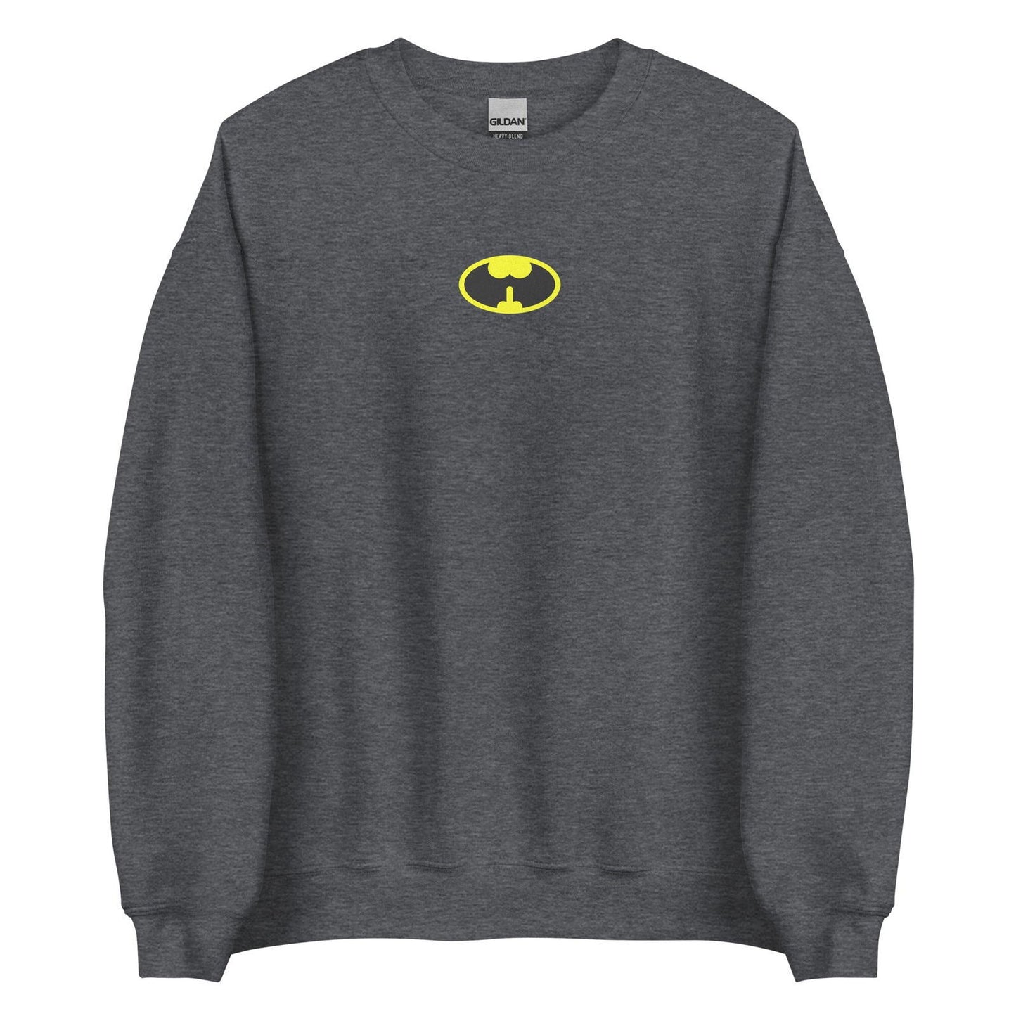 Sweat unisexe col rond Bitman Gris Foncé Chiné - Sedurro
