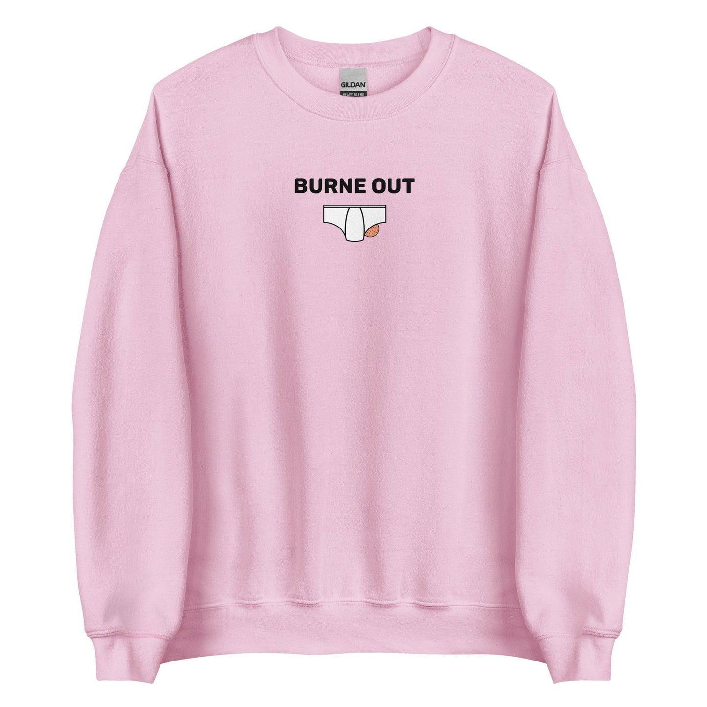 Sweat unisexe col rond Burne out Rose Clair - Sedurro