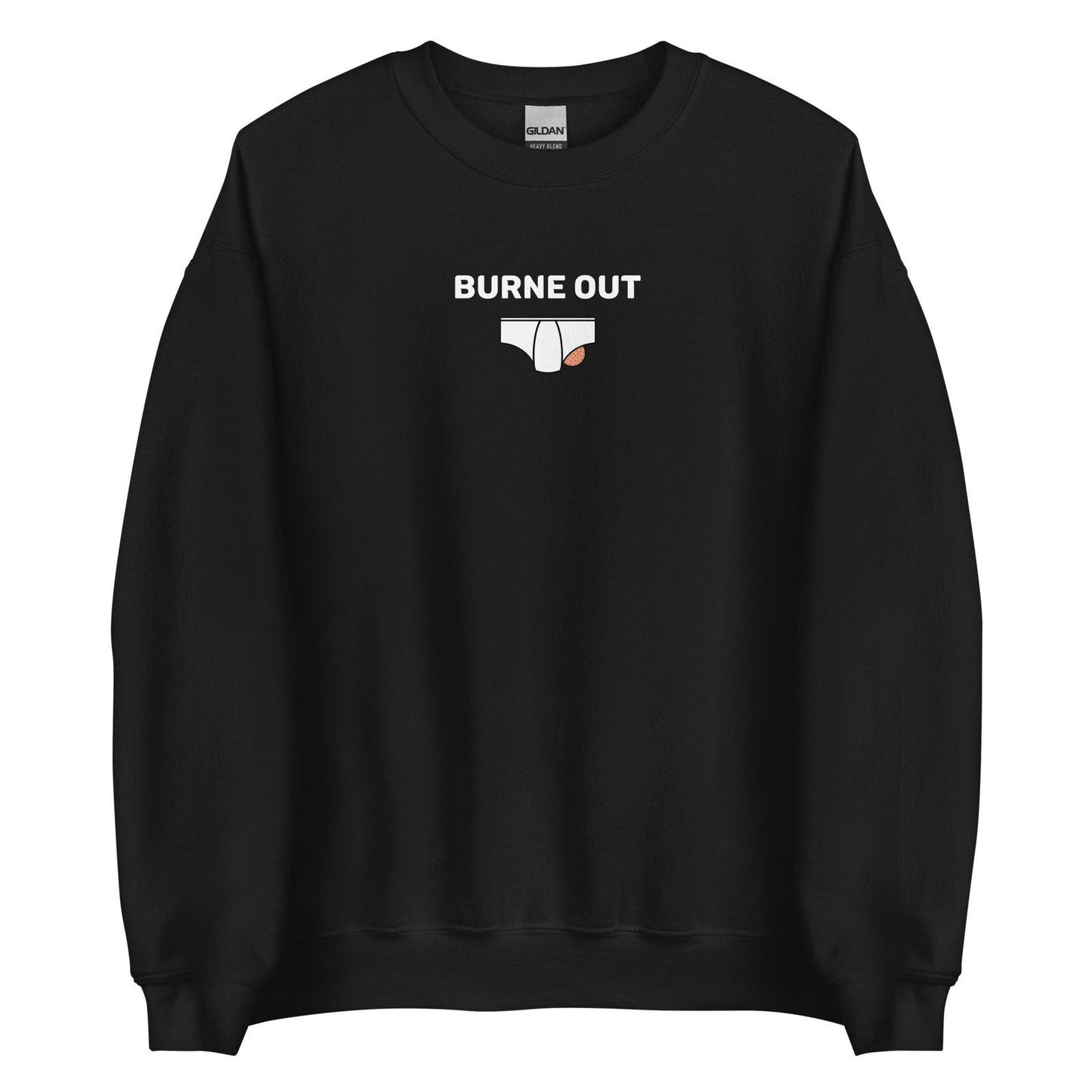 Sweat unisexe col rond Burne out Noir - Sedurro