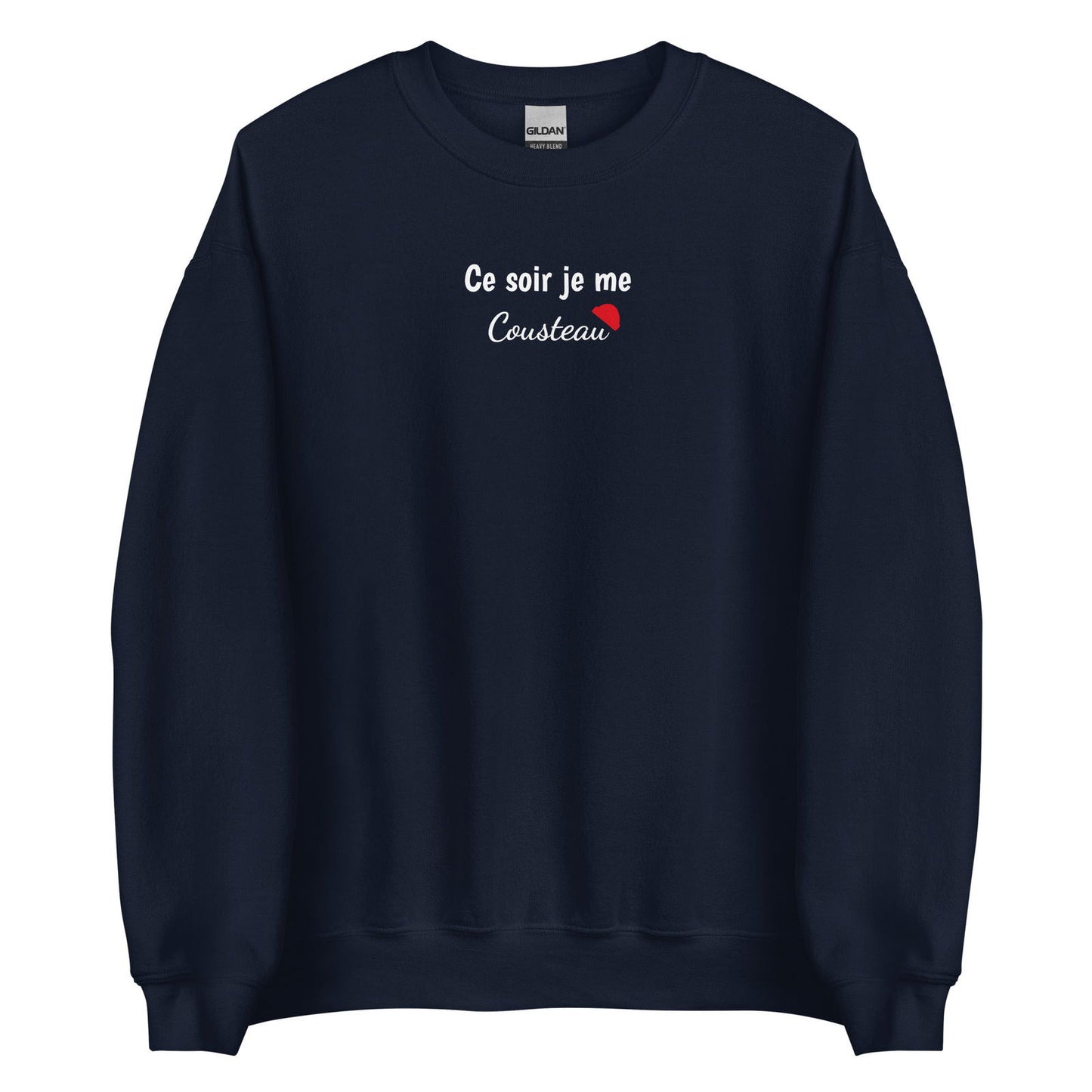 Sweat unisexe col rond Ce soir je me cousteau - Sedurro