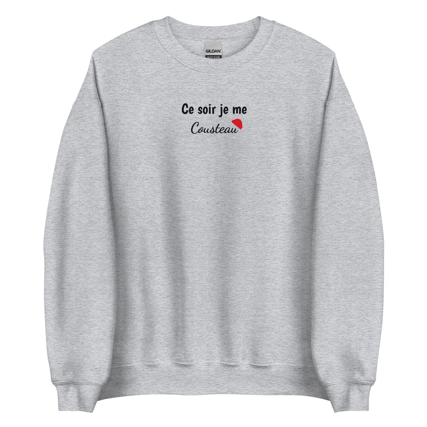 Sweat unisexe col rond Ce soir je me cousteau - Sedurro