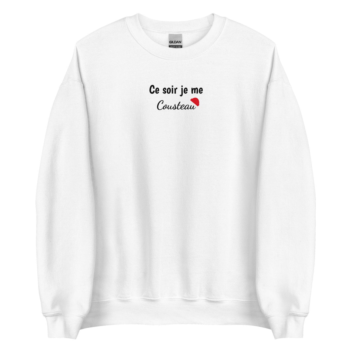 Sweat unisexe col rond Ce soir je me cousteau - Sedurro