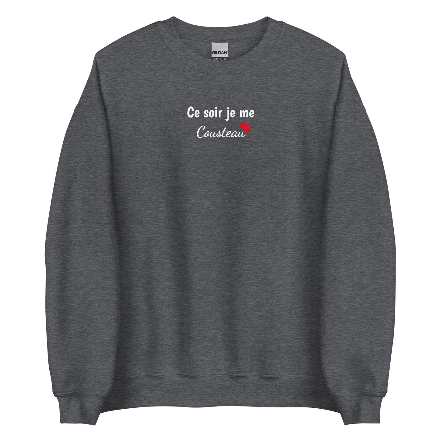 Sweat unisexe col rond Ce soir je me cousteau - Sedurro