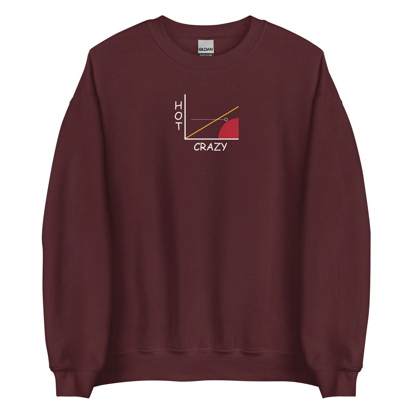 Sweat unisexe col rond Courbe hot crazy scale - Sedurro