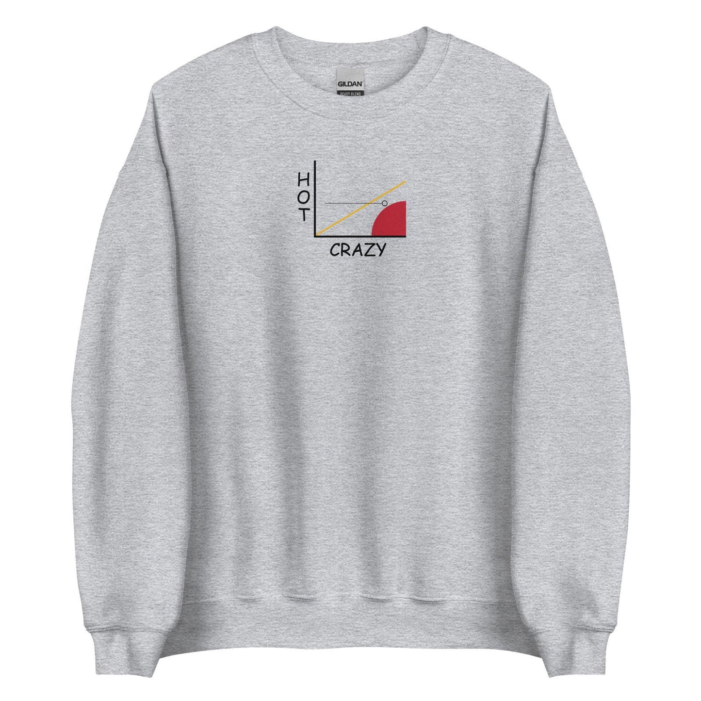 Sweat unisexe col rond Courbe hot crazy scale - Sedurro