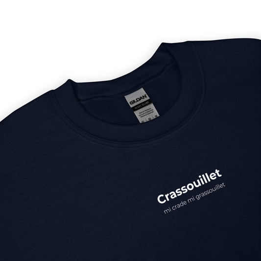 Sweat unisexe col rond Crassouillet mi crade mi grassouillet - Sedurro