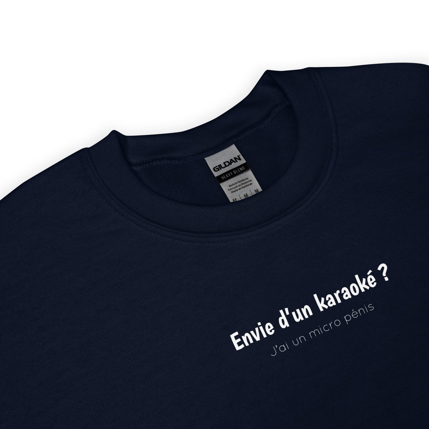 Sweat unisexe col rond Envie d'un karaoké j'ai un micro pénis - Sedurro