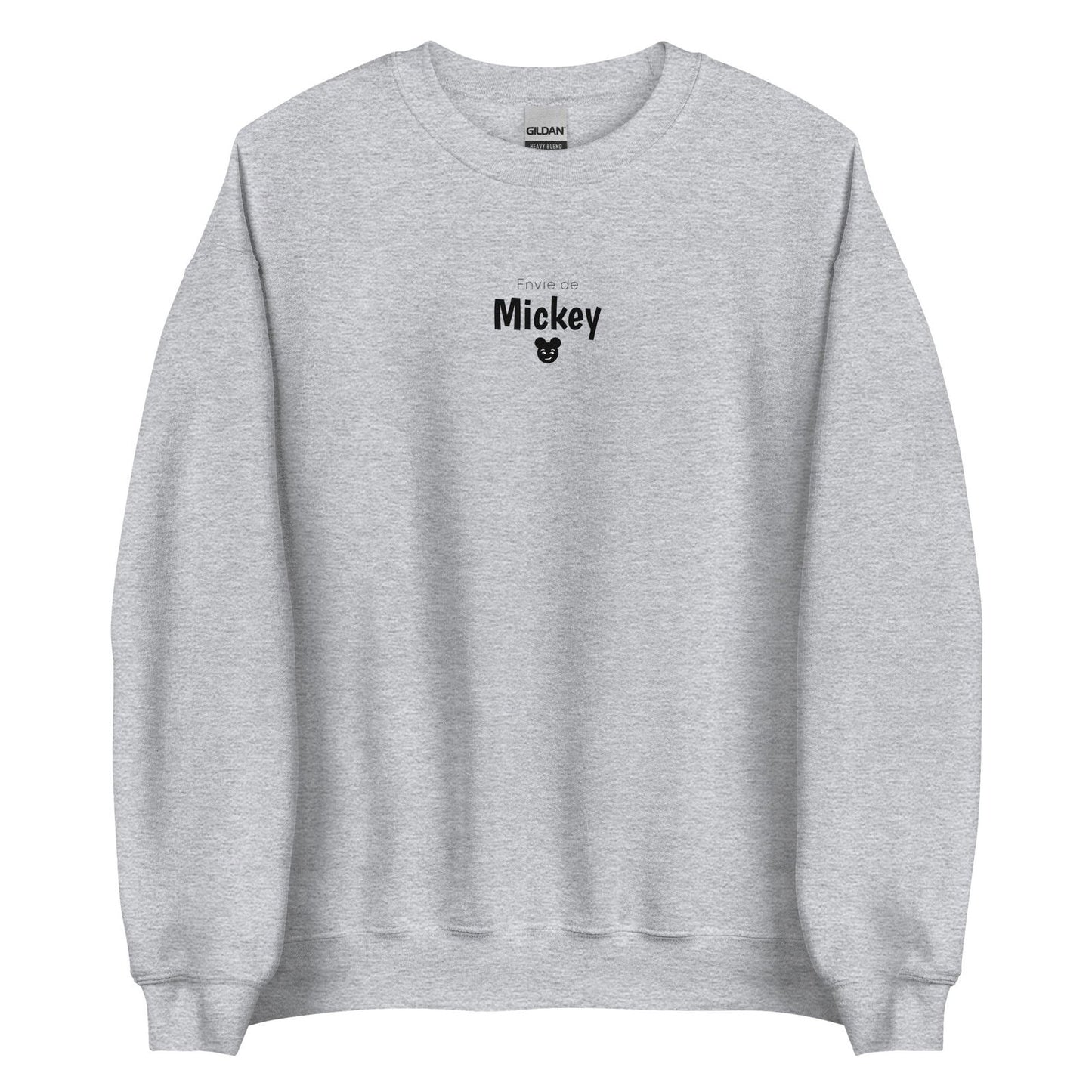 Sweat unisexe col rond Envie de Mickey Gris Sport - Sedurro