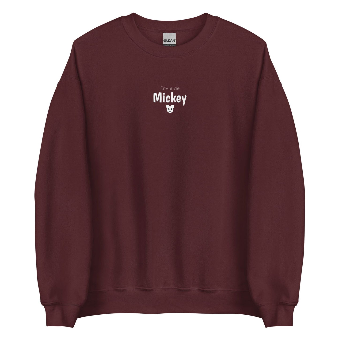 Sweat unisexe col rond Envie de Mickey Bordeaux - Sedurro