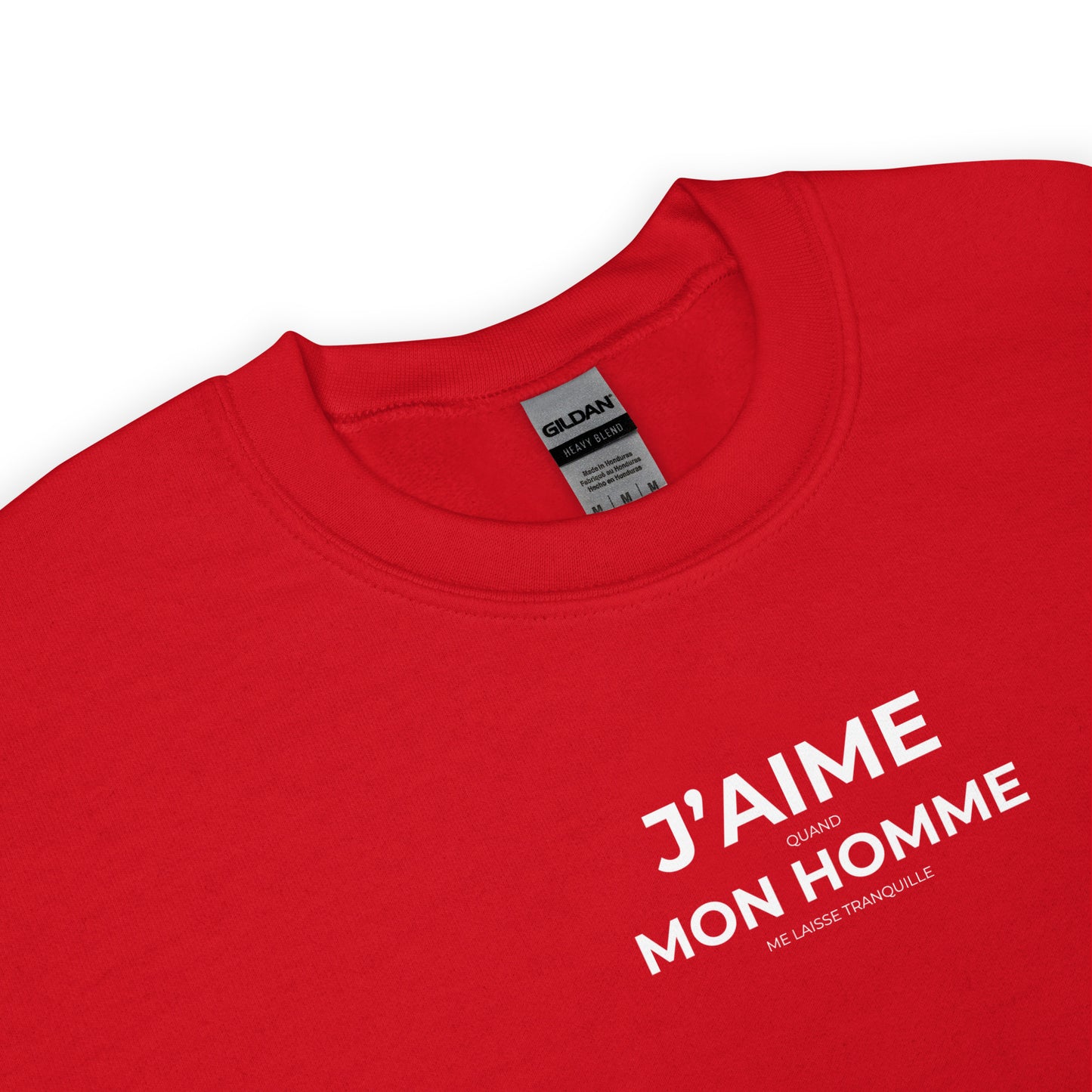 Sweat unisexe col rond J'aime quand mon homme me laisse tranquille - Sedurro