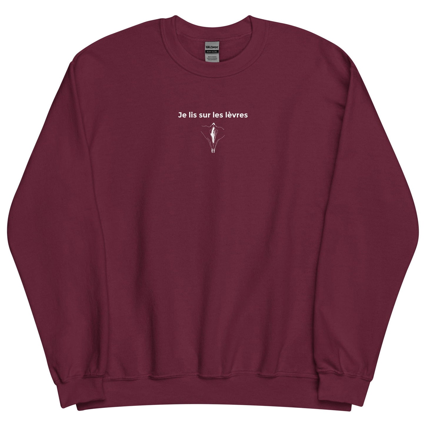 Sweat unisexe col rond Je lis sur les lèvres - Sedurro
