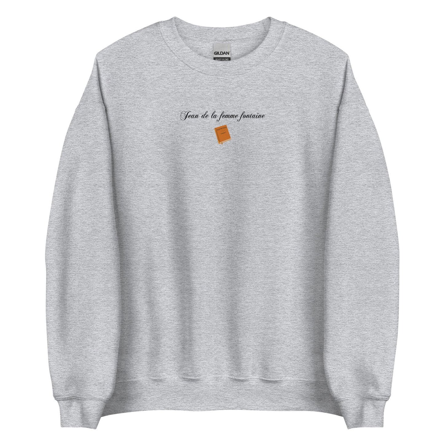 Sweat unisexe col rond Jean de la femme fontaine - Sedurro