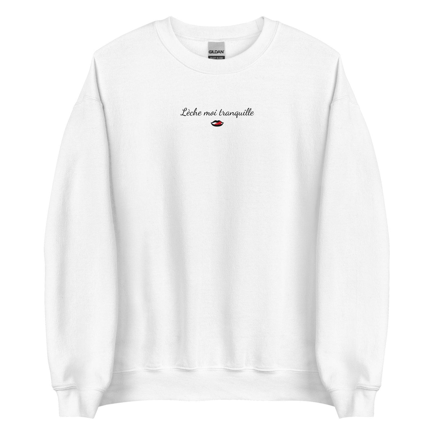 Sweat unisexe col rond Lèche moi tranquille - Sedurro