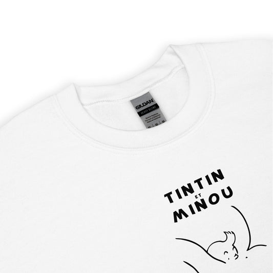 Sweat unisexe col rond Tintin et minou - Sedurro