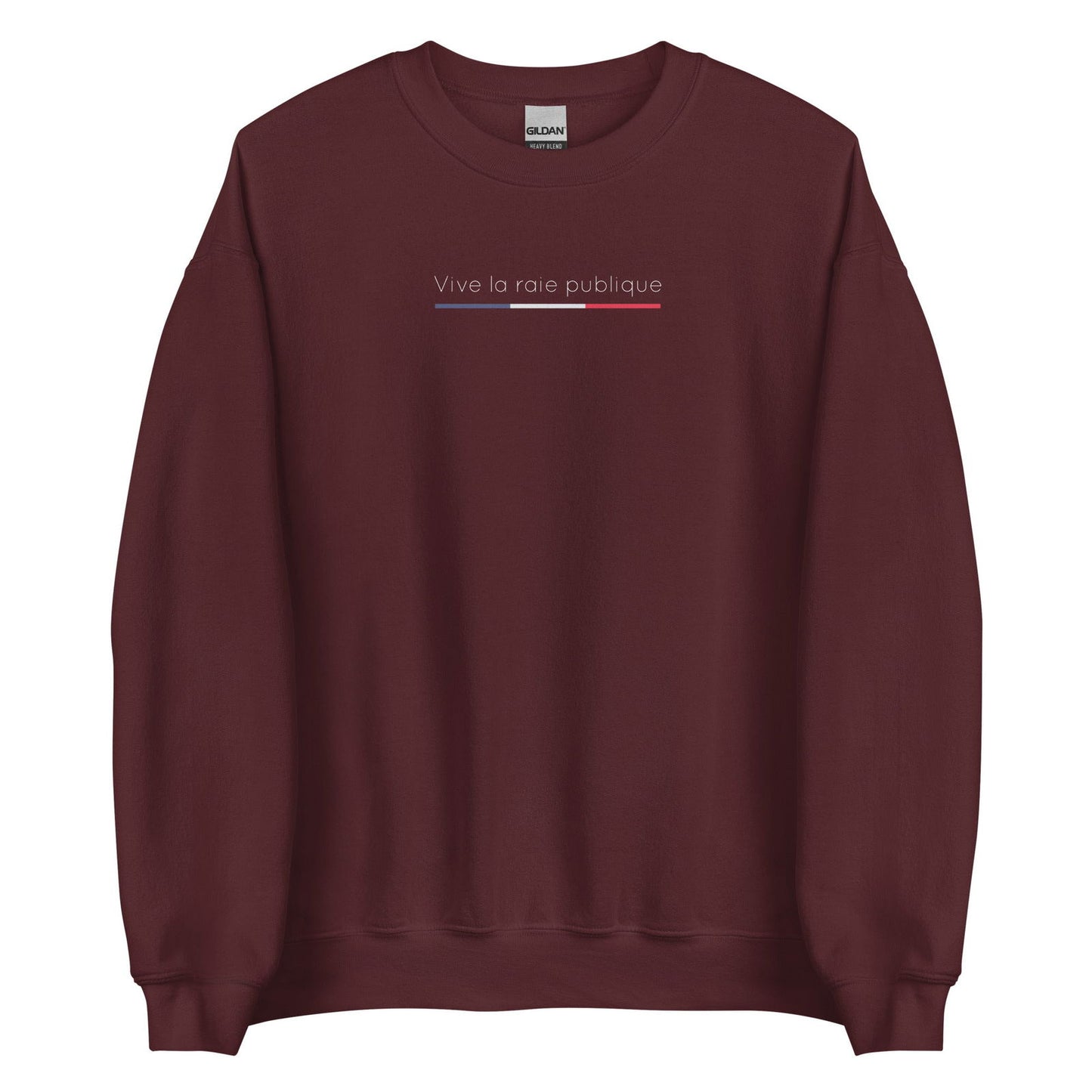 Sweat unisexe col rond Vive la raie publique Bordeaux - Sedurro