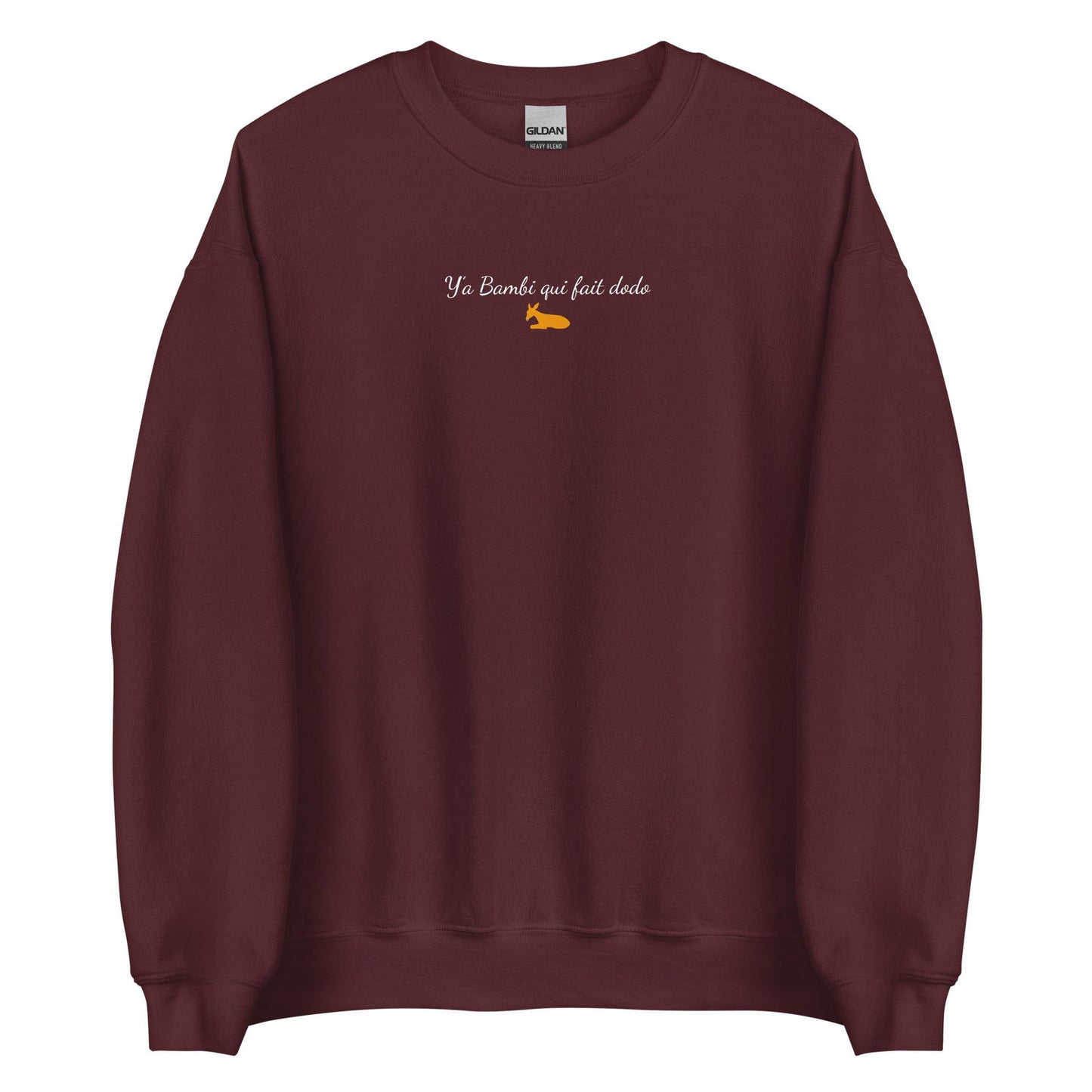 Sweat unisexe col rond Y'a bambi qui fait dodo - Sedurro