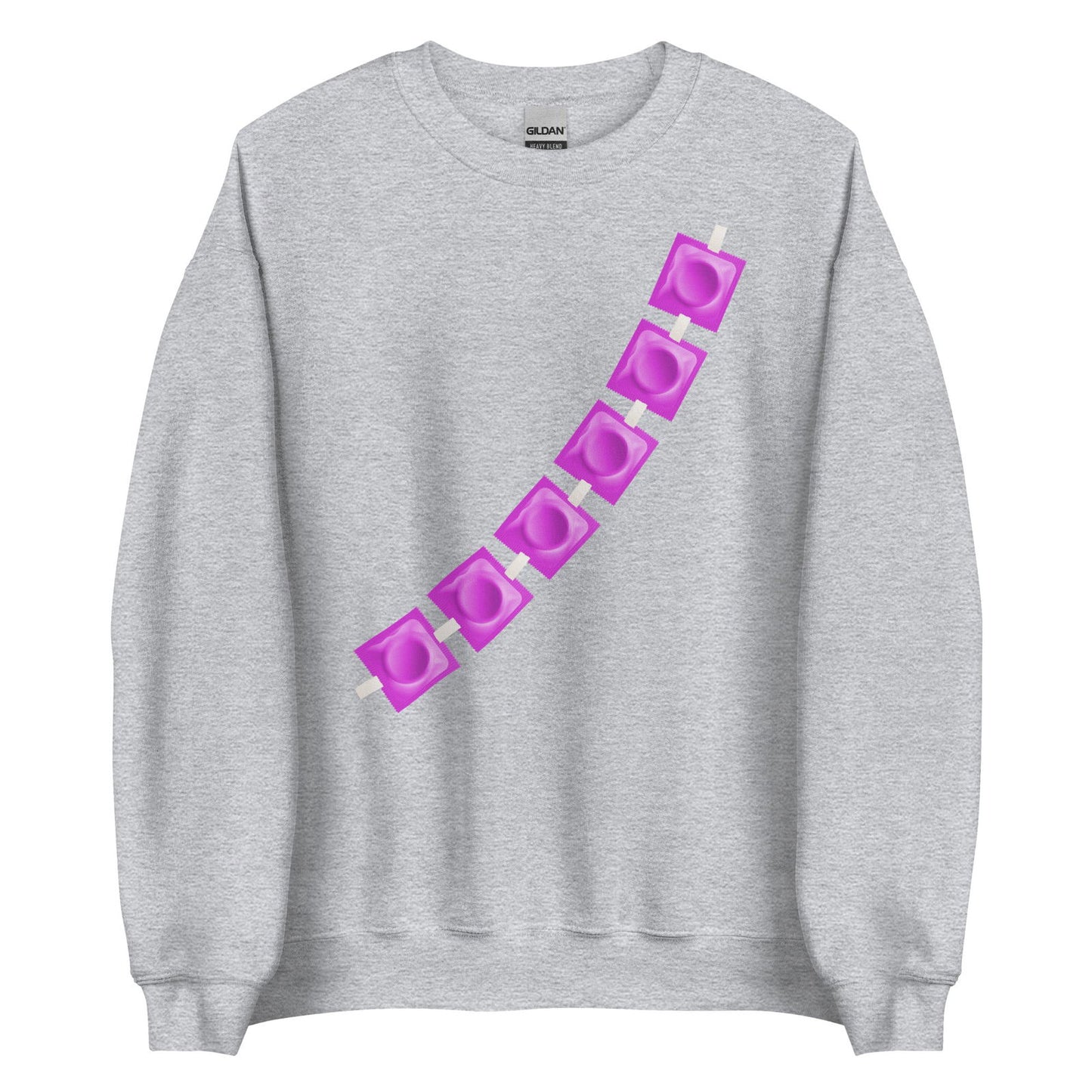 Sweat unisexe col rond Capotes en bandoulière Gris Sport - Sedurro
