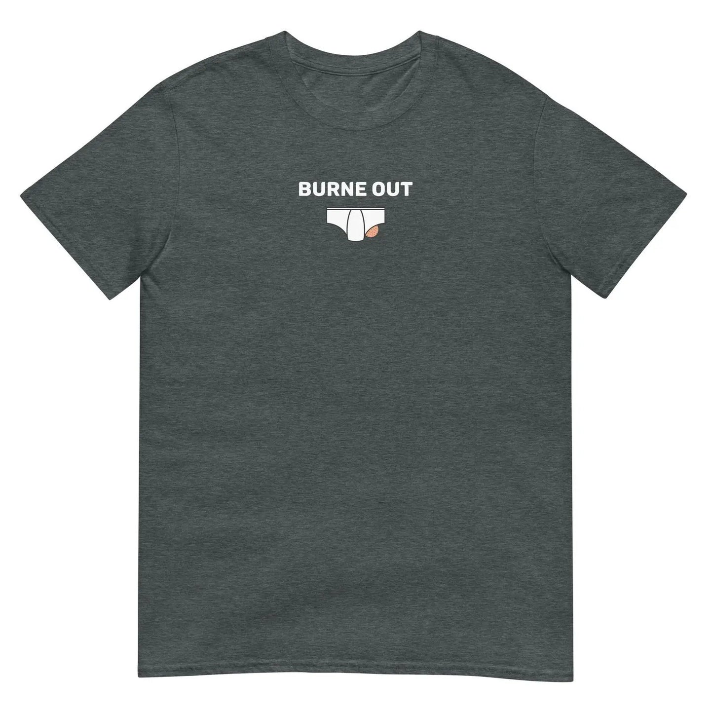 T-shirt unisexe Burne out Gris Foncé Chiné - Sedurro