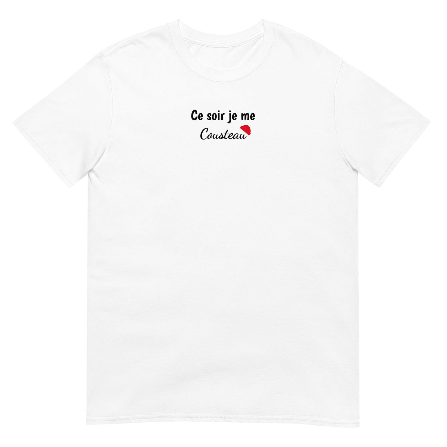 T-shirt unisexe Ce soir je me cousteau Blanc - Sedurro
