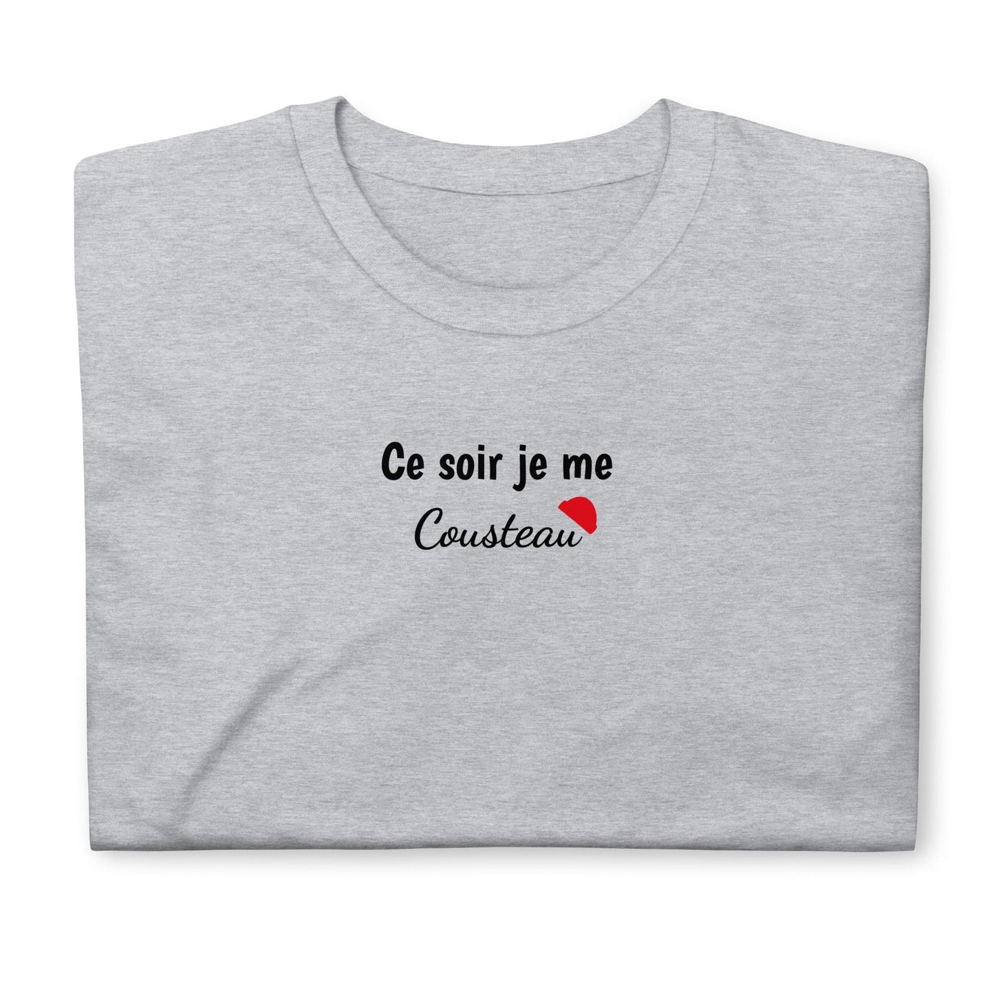 T-shirt unisexe Ce soir je me cousteau - Sedurro