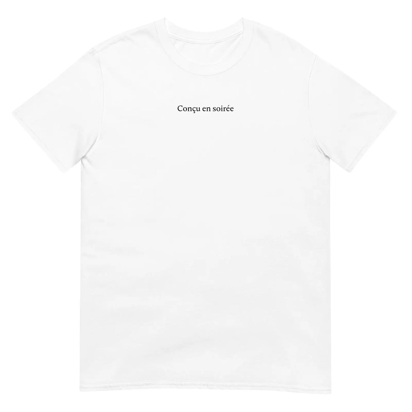 T-shirt unisexe Conçu en soirée Blanc - Sedurro