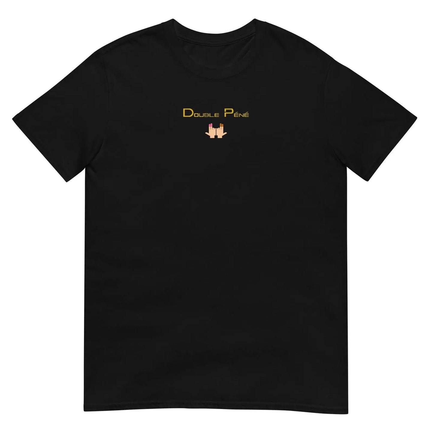 T-shirt unisexe DP Double péné signe du J Noir - Sedurro