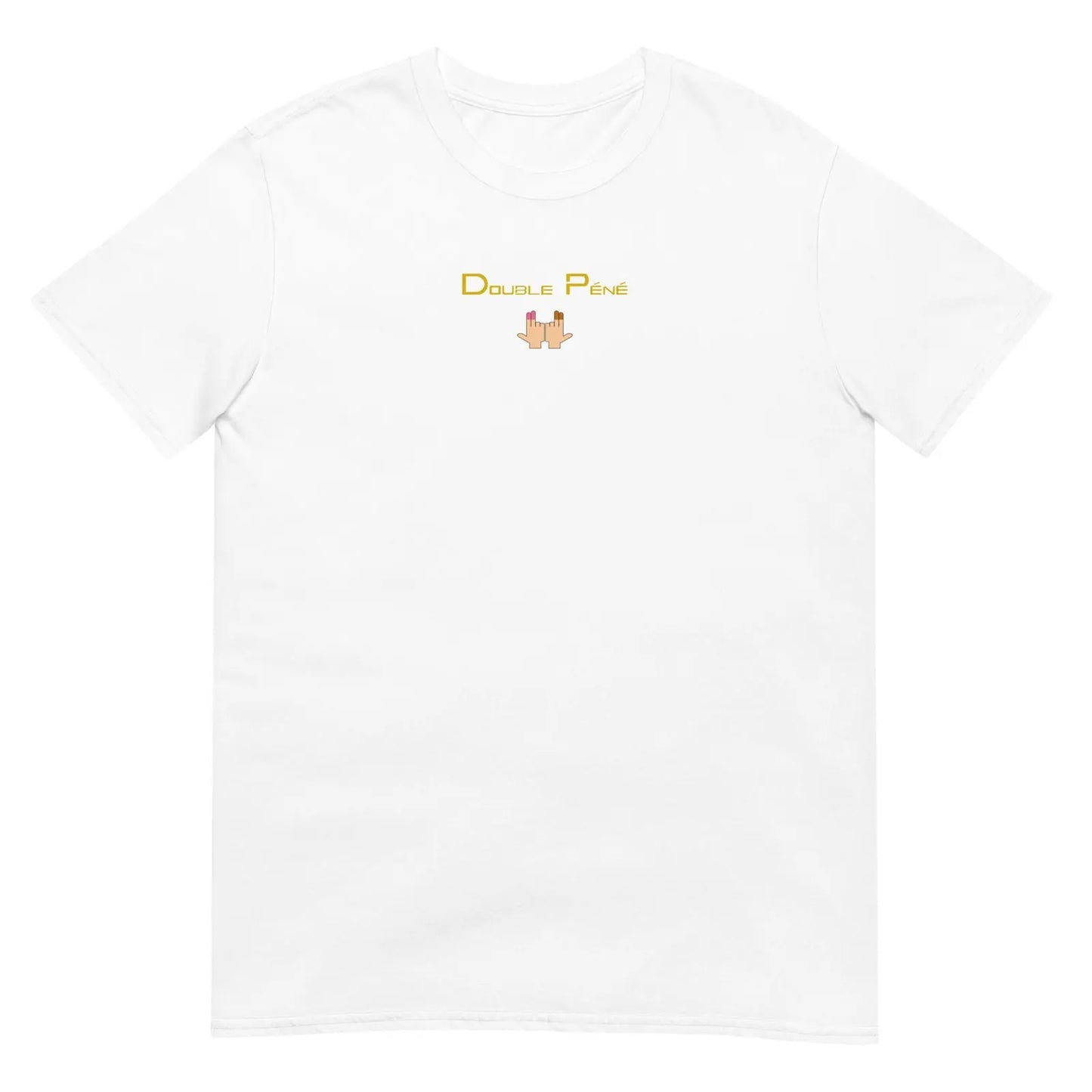 T-shirt unisexe DP Double péné signe du J Blanc - Sedurro