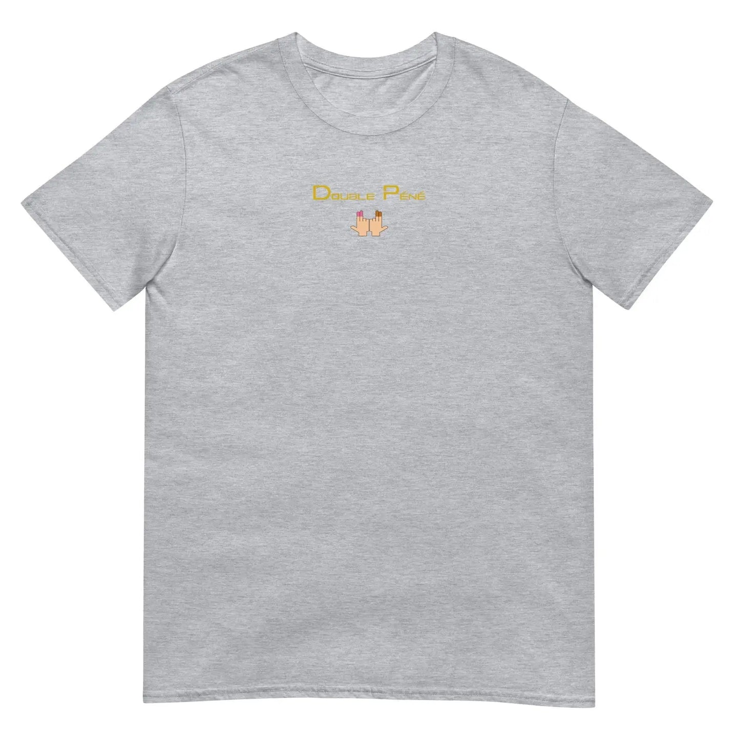 T-shirt unisexe DP Double péné signe du J Gris Sport - Sedurro