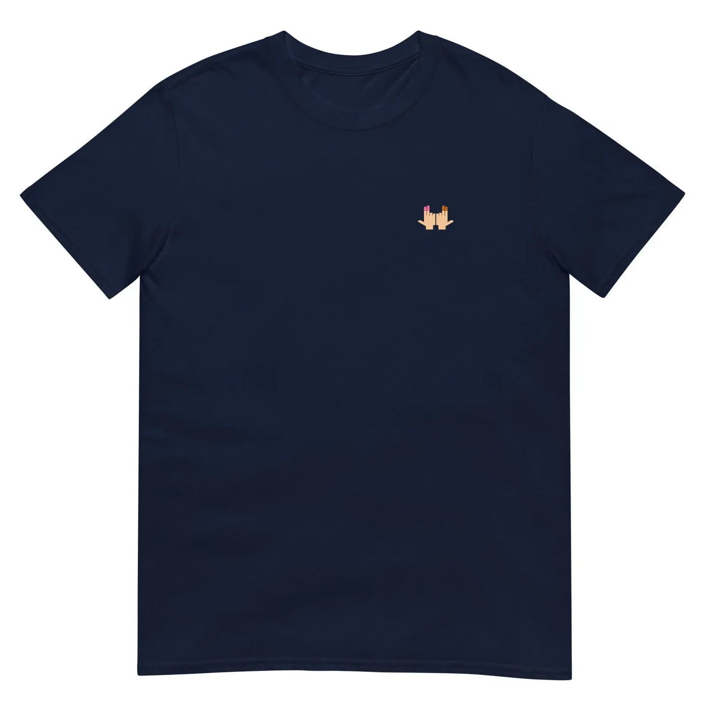 T-shirt unisexe DP Double péné signe du J seul Bleu Marine - Sedurro