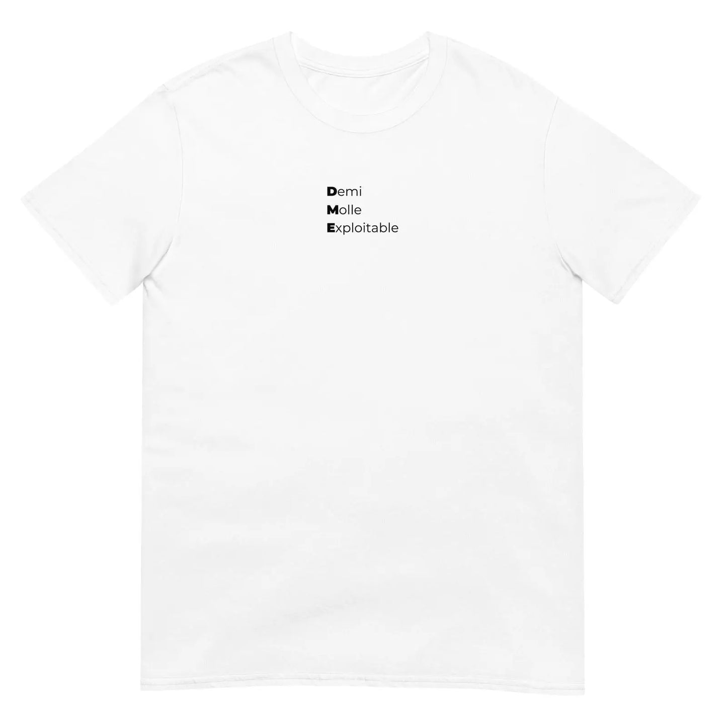 T-shirt unisexe Demi molle exploitable Blanc - Sedurro