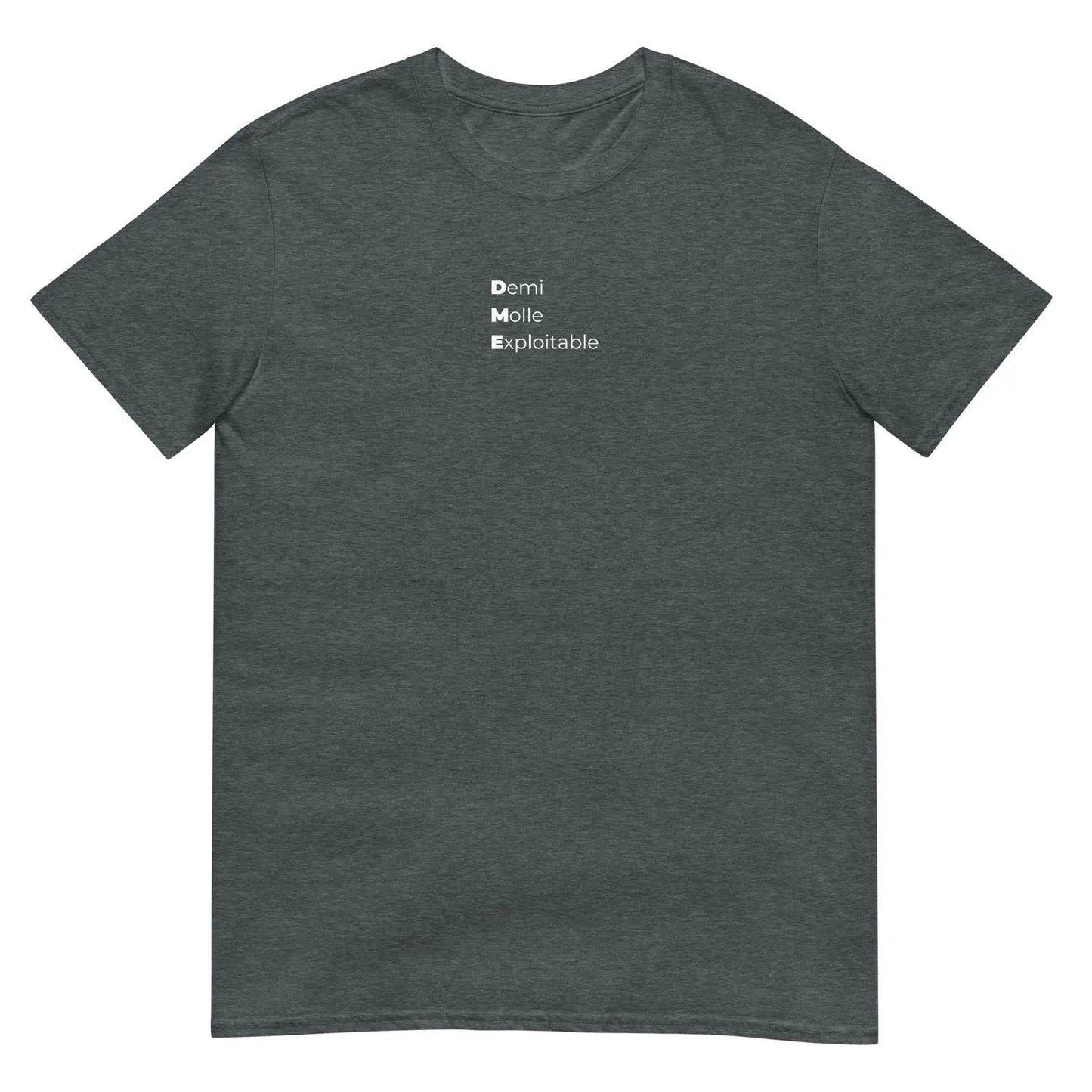 T-shirt unisexe Demi molle exploitable Gris Foncé Chiné - Sedurro