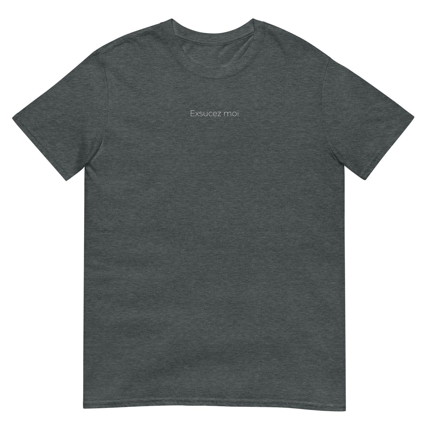 T-shirt unisexe Exsucez moi Gris Foncé Chiné - Sedurro