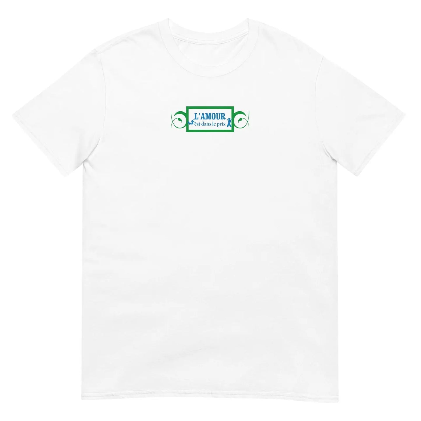 T-shirt unisexe L'amour est dans le prix Blanc - Sedurro