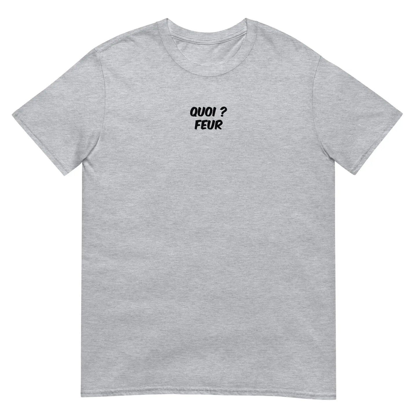 T-shirt unisexe Quoi feur Gris Sport - Sedurro