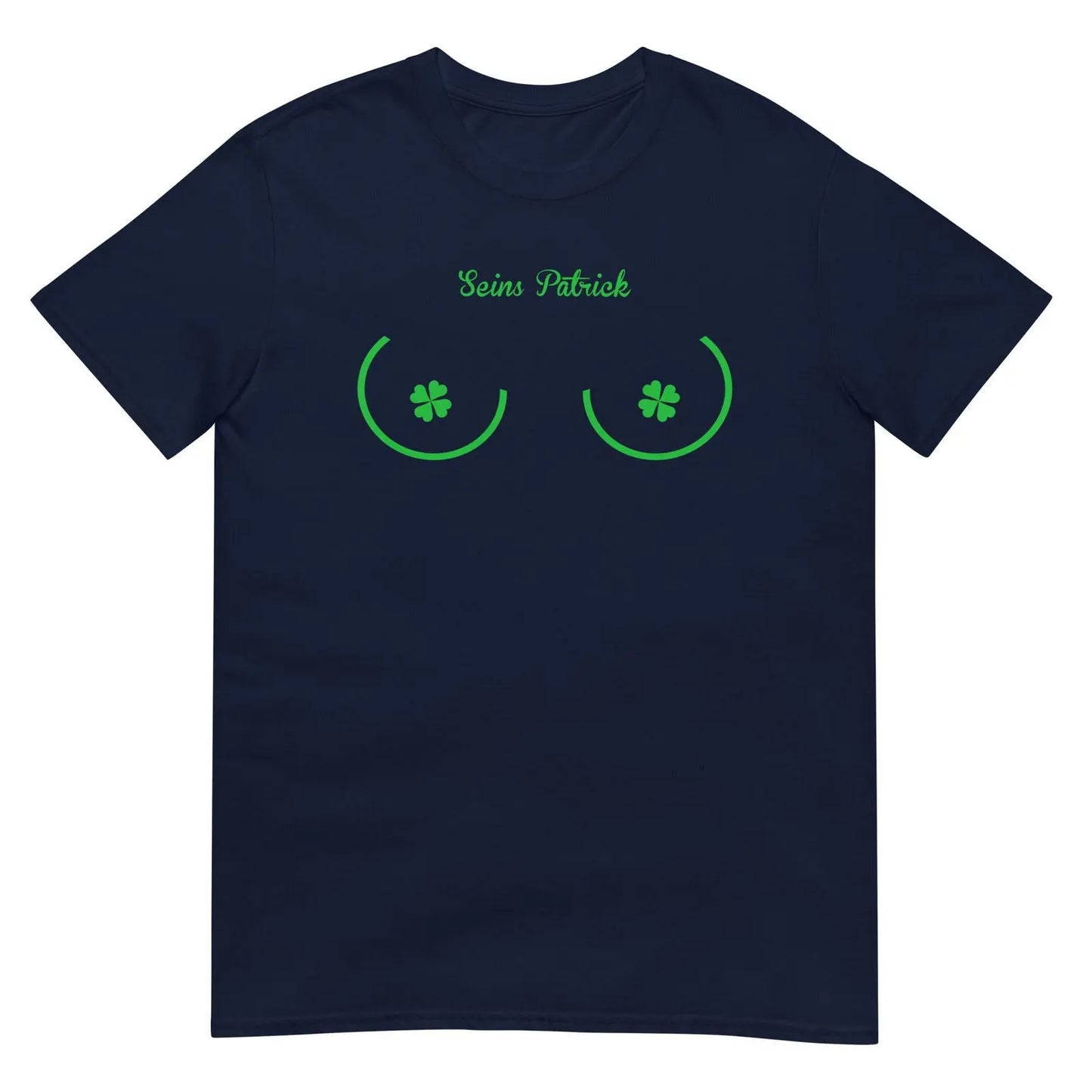 T-shirt unisexe Seins Saint Patrick Bleu Marine - Sedurro