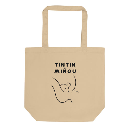 Tote bag bio Tintin et minou - Sedurro