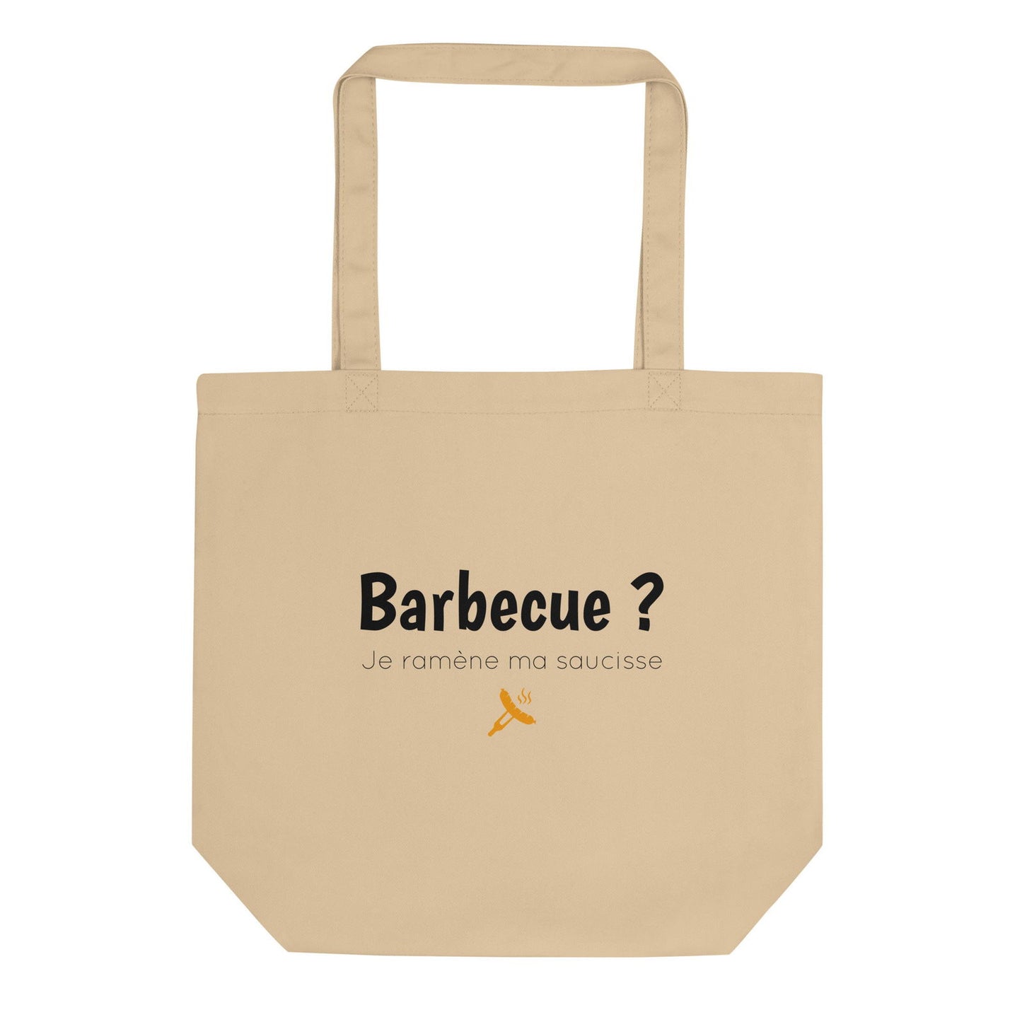 Tote bag bio Barbecue je ramène ma saucisse - Sedurro